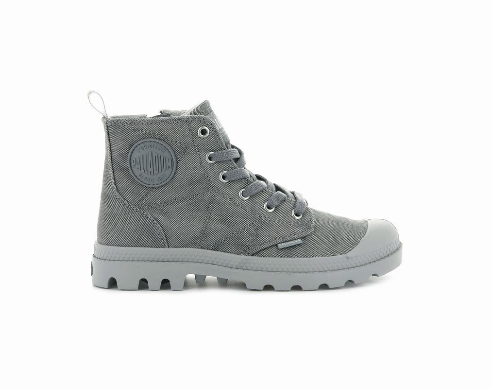 Palladium Pampa Zip Desertwash Damen Stiefel DunkelGrau ||094536-AYJ||